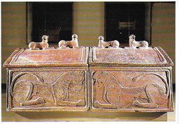 Musée Nazionale Etrusco Di Villa Giulia : Sarcofago Dei Leoni  ( Détail Sur Canne Dos à La Demande) - Musei