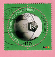 2000 GERMANIA Sport Calcio Football With DFB Emblem - 110 Pf Usato Francobolli In Tondo - Usati