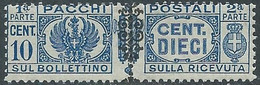 1945 LUOGOTENENZA PACCHI POSTALI 10 CENT MNH ** - CZ19-5 - Postal Parcels