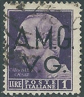 1945-47 TRIESTE AMG VG USATO IMPERIALE 1 LIRA - RB18-2 - Gebraucht