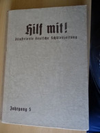 Schülerzeitzung "Hilf Mit!" Als Buch Gebunden.  Vom  1 Januar - 1 Dezember  1937 - Tedesco