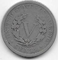 Etats Unis - 5 Cents 1900 - TB - 1883-1913: Liberty (Libertà)