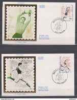 Monaco 2 FDC World Cup Mexico 1986  Y1528-1529 - Storia Postale