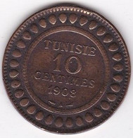 Protectorat Français 10 Centimes 1908 A, En Bronze, Lec#101 - Tunesien