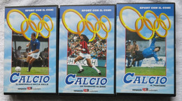 N° 3 VHS PAL - SCUOLA CALCIO - DELLA SAMPAOLO AUDIOVISIVI - - Sport