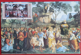 VATICANO VATIKAN VATICAN 2002 FRESKO MOSES THE LAST ACT SIGNORELLI CAPPELLA SISTINA SISTINE CHAPEL MAXIMUMCARD - Storia Postale