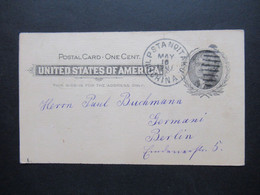 USA GA Verwendet Im Boxeraufstand In China 19.5.1901 Stempel MIL P STA No1 TAKU CHINA 1901 Geschrieben In Tangku - Covers & Documents