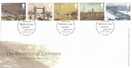 FDC GREAT BRITAIN 2043-2047,bridges - 2001-2010. Decimale Uitgaven