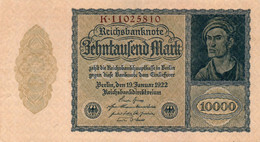 GERMANIA  10000 MARK 1922  P-72/2  AUNC - 10.000 Mark