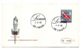 Luxembourg -1966-- FDC-50° Anniv Du Letzeburger Arbechter-Verband-n°15562...cachet LUXEMBOURG - FDC