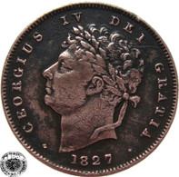 LaZooRo: Great Britain 1/3 Farthing 1827 PROOF For Malta - A. 1/4 - 1/3 - 1/2 Farthing