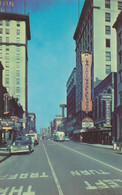 Knoxville Tennessee, Gay Street Scene, 'Tennessee Theater' Sign, C1950s Vintage Postcard - Knoxville