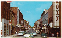 Clarksville Tennessee, Business District Street Scene, Many Signs, Theater, Autos, C1950s/60s Vintage Postcard - Clarksville