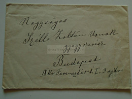 ZA343.5 Hungary -  Cover   1921?  Sent  To  Széll Zoltán Győgyszerész Budapest   -  Cancel  Újkécske (Tiszakécske) - Autres & Non Classés