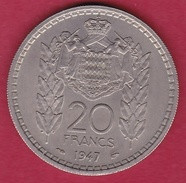 Monaco - Louis II - 20 Francs - 1947 - 1922-1949 Luigi II