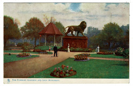 Ref 1457 - Early Raphael Tuck Postcard - Forbury Gardens & Lion Monument Reading Berkshire - Reading