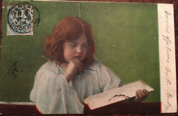 Cpa De 1904,  CPF Série Sonata ? Illustration Portrait Scéne, Enfant Peintre? Enfant En Train D'écrire?, écrite - Ritratti