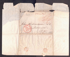 TRANSATLANTIC MAIL 1835 LE HAVRE NEW YORK PORTSMOUTH NEW HAMPSHIRE - ...-1840 Precursores