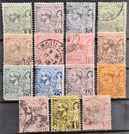 MONACO 1891-1921 - Canceled/MLH - Sc# 11-18, 20-24, 26, 27 - Used Stamps