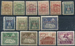 POLAND (LEVANT) 1919 Overprinted Set Of 12 MH / * - Levant (Turkije)