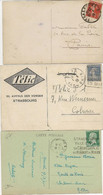 LOT DE 5 CARTES OBLITERATIONS MULHAUSEN - BARR -STRASBOURG -BARR -1905 A 1930 - Cartas & Documentos