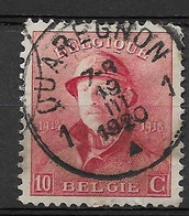 OBP168 Met Cirkelstempel Quaregnon - 1919-1920 Albert Met Helm