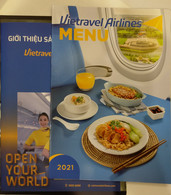 Inflight Magazine Of Vietravel Airlines Of Viet Nam Vietnam - Domestic Airlines Plus Its Menu 2021 - NEW - Magazines Inflight
