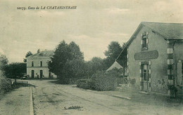 La Chataigneraie * La Gare * Hôtel De La Gare H. CLERGEAU * Ligne Chemin De Fer Vendée - La Chataigneraie