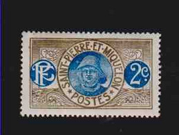 SAINT PIERRE ET MIQUELON (Y&T) 1909/17 - N°79  * Pêcheur *  2c. Neuf () - Unused Stamps