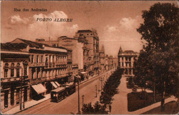 ! Alte Ansichtskarte , Porto Alegre, Straßenbahn, Tram, Brasilien, Brazil - Porto Alegre