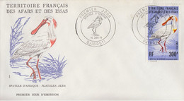 FDC TERRITOIRE FRANCAIS Des AFARS Et ISSAS Spatule D' Afrique 1976 - Lettres & Documents