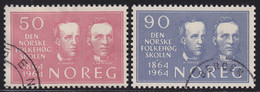 NORWAY 1964 "The Norwegian Folk High School 100 Years" Mi# 522-23 - NK# 558-59 Compl.set Cancelled - Other & Unclassified