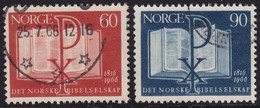 NORWAY 1964 "The Norwegian Bible Society 150 Years" Mi# 541-42 - NK# 575-76 Compl.set Cancelled - Other & Unclassified