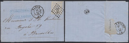 émission 1865 - N°18 Sur LAC Obl Pt 264 çàd Namur (1868) > Bruxelles, Banque Namuroise. // (DD) - 1865-1866 Perfil Izquierdo