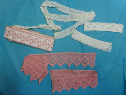 Lot De Dentelle Ancienne  Mecanique Et Crochete (voir Dimensions) - Spitzen Und Stoffe