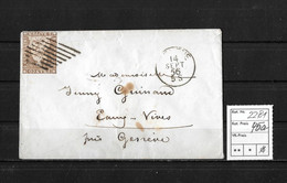 1854-1862 Helvetia (ungezähnt)  Briefumschlag Vorort GENÈVE     ►SBK-22B1 / Schöne 8-er Genfer-Raute◄ - Briefe U. Dokumente