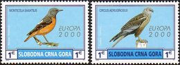 CEPT / Europa 2000 Monténégro Serbe - Crna Gora N° Xx Et Xx ** Oiseaux - 2000