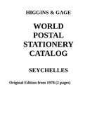 Higgins & Gage WORLD POSTAL STATIONERY CATALOG SEYCHELLES (PDF-File) - Entiers Postaux