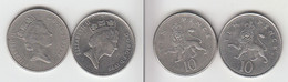 Grande Bretagne 10 Pence 1992 + 1996 - 10 Pence & 10 New Pence