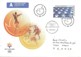 2002 Jeux Olympiques D'Hiver De Salt Lake City: Entier Postal (Hockey Sur Glace , Patinage) - Winter 2002: Salt Lake City