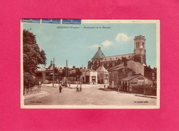 85 Vendée, AIZENAY, Rond-point De La Bascule, Animée, église, (Roux, Combier) - Aizenay