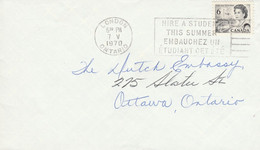 Canada 1970, Gelegenheidsstempel Onderwijs 'Hire A Student This Summer' - Other & Unclassified