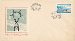 8392FM- IRON GATES WATER POWER PLANT, ENERGY, SCIENCE, COVER FDC, 1970, ROMANIA - Water