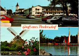 5483  - Burgenland , Podersdorf , Straßenansicht , Auto - Gelaufen 1979 - Neusiedlerseeorte