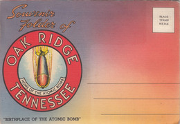 Oak Ridge Tennessee 'Home Of The Atomic Bomb' Views Of Town And Nuclear Facilities, C1940s Vintage Postcard Folder - Oak Ridge
