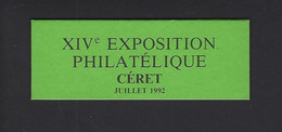 CARNET PRIVE MARIANNE BRIAT CERET EXPOSITION PHILATELIQUE 1992 FESTIVAL DE LA SARDANE THEME MUSIQUE DANSE - Sonstige & Ohne Zuordnung