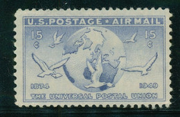 USA Scott # C43   1949 Globe And Doves 15c   Airmail -  Mint Never Hinged (MNH) - 2b. 1941-1960 Neufs