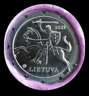 2 EURO Münze 2021Lithuania,Litauen Pherd UNC From Roll - Lithuania