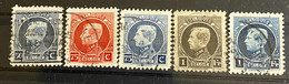 België Zegel Nrs 211 - 215 Used - 1919-1920 Roi Casqué