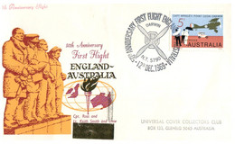 (HH 9) Australia - Souvenir Cover - 1st England To Australia 50th Anniversary Flight (1969) - Premiers Vols